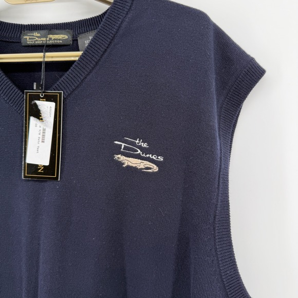The Dunes Golf Shop Collection Other - $118 NEW The Dunes Golf Shop Collection Mens L Navy‎ V-Neck Sweater Vest Logo